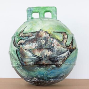 绘画 标题为“étude n°4 "le crabe…” 由Myriam Fauglas, 原创艺术品, 油