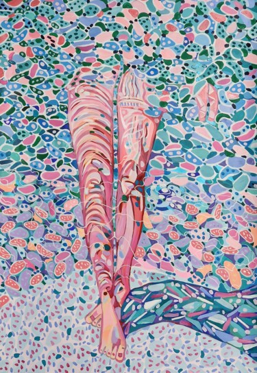 绘画 标题为“Underwater # 2  / 1…” 由Alexandra Djokic, 原创艺术品, 丙烯 安装在artwork_cat.上