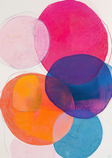 Minimalist Abstract Circles Digital Arts titled "Minimalist Abstract…" by Sasha Robinson, Original Artwork, Digital Collage