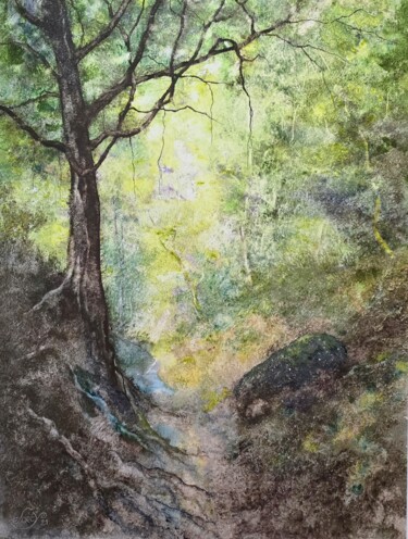 绘画 标题为“Le sentier de nos p…” 由Eric Lorcy, 原创艺术品, 水彩
