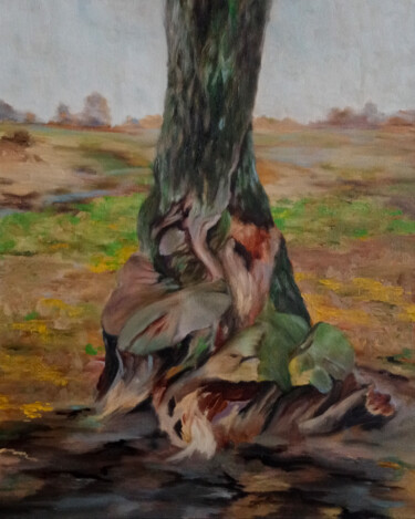 Peinture intitulée "trees #1" par Liudmila Rabinovich, Œuvre d'art originale, Huile
