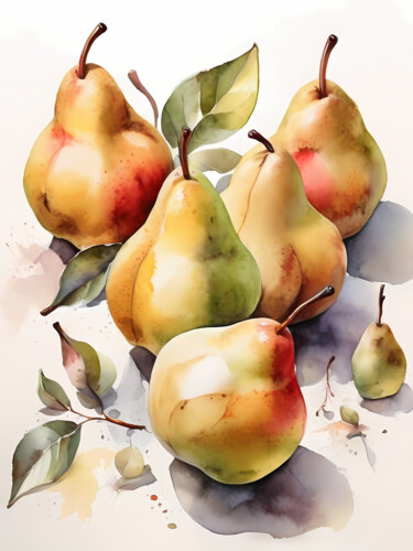 数字艺术 标题为“Pear elegance, Cool…” 由Jafeth Moiane, 原创艺术品, AI生成的图像