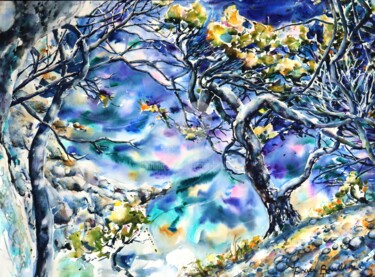 Peinture intitulée "La couleur qui me v…" par Roger Boubenec, Œuvre d'art originale, Aquarelle