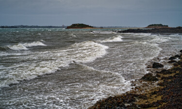Carantec, le port, Rhu Land, mois de novembre. 摄影 标题为“Carantec, le port,…” 由Thierry Martin, 原创艺术品, 数码摄影