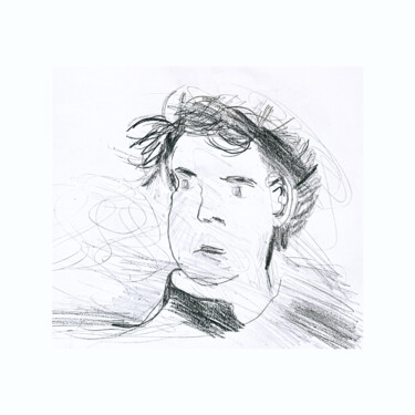 Disegno intitolato "Untitled drawing sk…" da Irfan Ajvazi, Opera d'arte originale, Biro