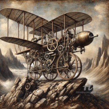 Digital Arts titled "Mechanical Wings of…" by Aashish Singh, Original Artwork, Digital Painting