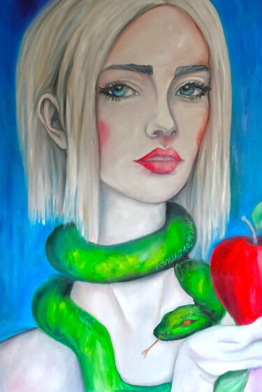 Painting titled "EVA" by Tanya Galstian, Original Artwork, Oil