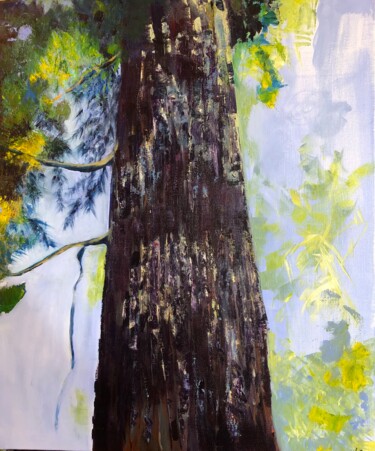 Peinture intitulée "Grand pin" par Béatrice Berchon, Œuvre d'art originale, Acrylique Monté sur Châssis en bois