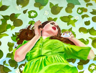 绘画 标题为“Volupte” 由Souad Brizin, 原创艺术品, 丙烯 安装在木质担架架上