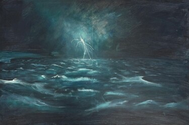 绘画 标题为“Lightning” 由Antonino Siragusa, 原创艺术品, 丙烯 安装在木质担架架上