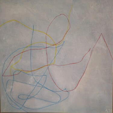 Peinture intitulée "AUTOGRAPHISMES I" par Anna Fabre, Œuvre d'art originale, Huile Monté sur Châssis en bois