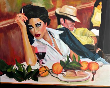 绘画 标题为“Cubana” 由Souad Brizin, 原创艺术品, 丙烯 安装在木质担架架上