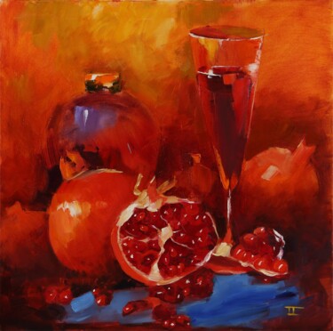 绘画 标题为“Pomegranate wine” 由Alla Zinovyeva, 原创艺术品, 油