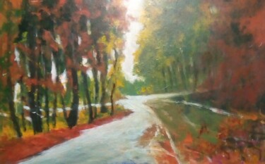 Pittura intitolato "The park" da Mociart, Opera d'arte originale, Acrilico