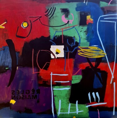 Painting titled "Cati" by Herve Jonas, Original Artwork, Acrylic