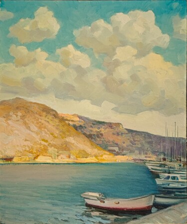 Бухта Балаклавы Pittura intitolato "Бухта Балаклавы" da Vitalij Valsamaki, Opera d'arte originale, Olio Montato su Cartone