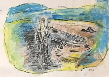 Dessin intitulée "Le voyage de thalya" par D’Joon, Œuvre d'art originale, Aquarelle