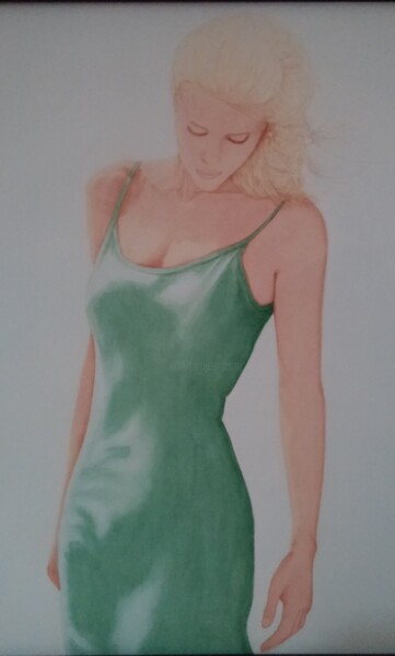 Schilderij getiteld "Sun Dress" door Gary Gicking, Origineel Kunstwerk, Olie