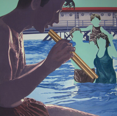 绘画 标题为“Telémaco” 由Salvador Torres, 原创艺术品, 油 安装在木质担架架上