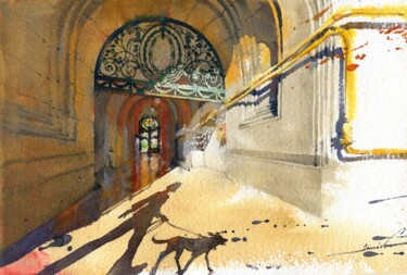 绘画 标题为“Sunny Steps” 由Samirayanushkova, 原创艺术品, 水彩