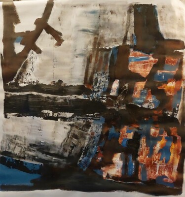 Painting titled "Retrouvailles" by Monique Morellec, Original Artwork, Acrylic