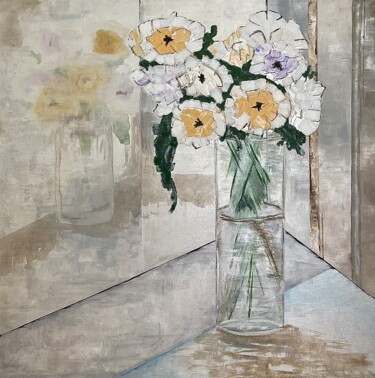 Pintura intitulada "Vaso com Flores IV" por Pedro Paulo Silva Ribeiro, Obras de arte originais, Acrílico Montado em Armação…