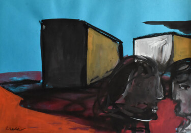 Dessin intitulée "Square (Object Numb…" par Roman Lasa, Œuvre d'art originale, Pastel