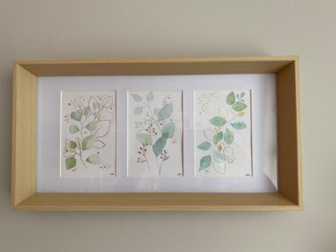 Peinture intitulée "Triptyque végétal" par Lola, Œuvre d'art originale, Aquarelle