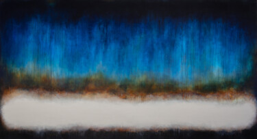 Painting titled "Long Ride Home" by Łukasz Olek, Original Artwork, Acrylic Mounted on Wood Stretcher frame