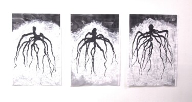 Dibujo titulada "" les racines " 2" por Garo, Obra de arte original, Acrílico Montado en artwork_cat.
