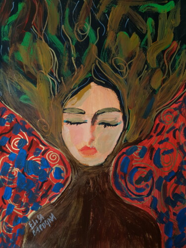 Pittura intitolato "Woman tree" da Elisabettac, Opera d'arte originale, Acrilico