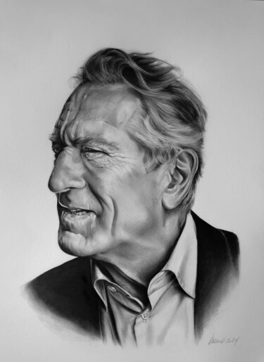 图画 标题为“Robert De Niro” 由Alessandro Bruno, 原创艺术品, 石墨