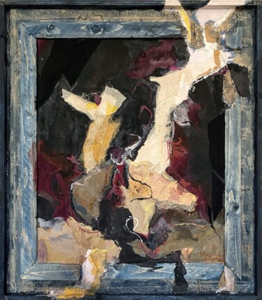 Peinture intitulée "La cornice violata" par Marco Bettocchi, Œuvre d'art originale, Huile Monté sur Châssis en bois