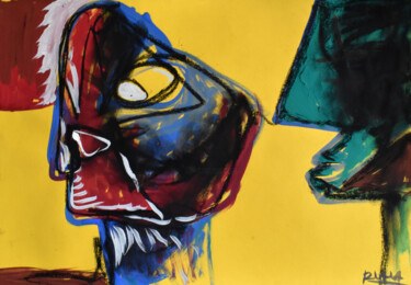 「Mask (Object Number…」というタイトルの描画 Roman Lasaによって, オリジナルのアートワーク, パステル