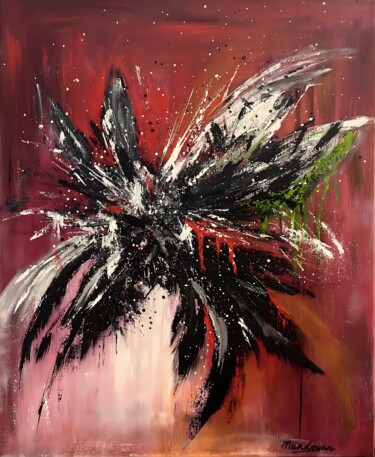 Eruption of Passion - Dynamic Abstract Acrylic Art 绘画 标题为“Eruption of Passion…” 由Anaida Mardoyan, 原创艺术品, 丙烯 安装在木质担架架上
