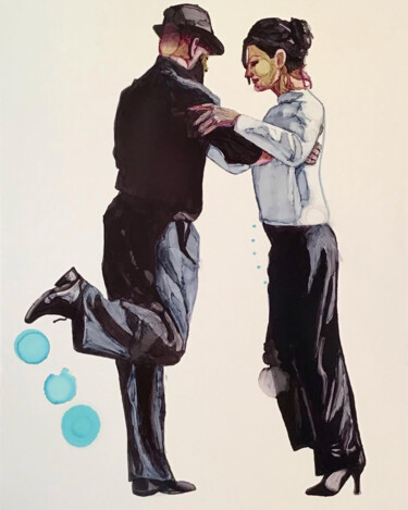 绘画 标题为“Tango I” 由Clotilde Maillard, 原创艺术品, 墨