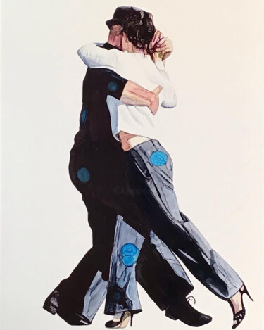 Peinture intitulée "Tango IV" par Clotilde Maillard, Œuvre d'art originale, Encre