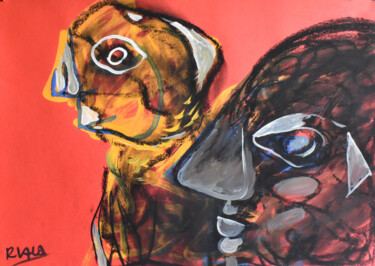 Desenho intitulada "En route (Object Nu…" por Roman Lasa, Obras de arte originais, Pastel