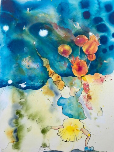 제목이 "Man with balloons"인 미술작품 Susanne Binder로, 원작, 아크릴