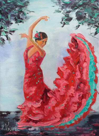 In the Embrace of the Dance. 绘画 标题为“In the Embrace of t…” 由Zina Vysota, 原创艺术品, 油 安装在木质担架架上