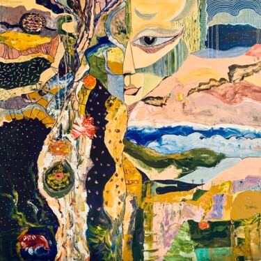 绘画 标题为“Surreal Earth Godde…” 由Fatima Erkenova, 原创艺术品, 丙烯