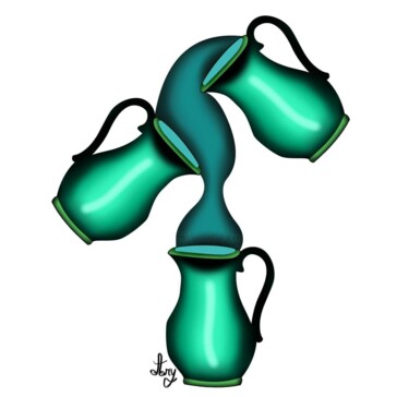Digital Arts titled "eau de source" by Ary, Original Artwork, Digital Painting