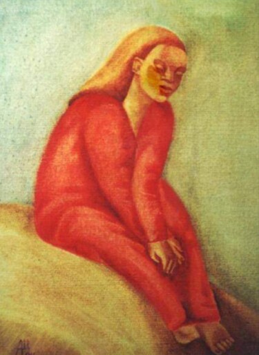 Painting titled "Фигура" by Anzhella Shmidtkhen, Original Artwork, Oil