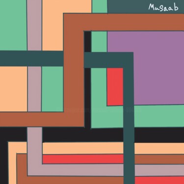 제목이 "THE ELEGANT 9"인 디지털 아트 Musaab Baessa로, 원작, 디지털 페인팅