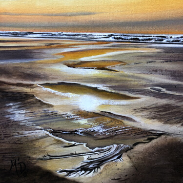 Peinture intitulée "La route vers le so…" par M'Do, Œuvre d'art originale, Acrylique Monté sur Carton
