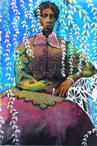 "Dinah" başlıklı Tablo Rochele Royster tarafından, Orijinal sanat, Kolaj Diğer sert panel üzerine monte edilmiş
