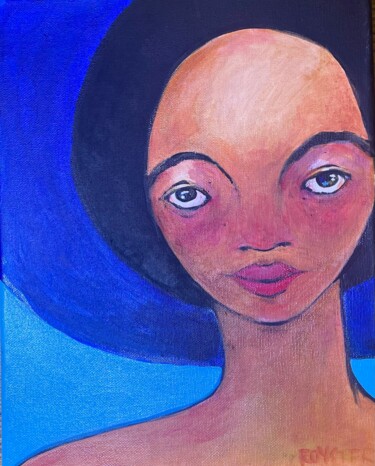 Pittura intitolato "Moonlight" da Rochele Royster, Opera d'arte originale, Olio Montato su Cartone