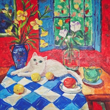 「quiet afternoon」というタイトルの絵画 子嫣 王によって, オリジナルのアートワーク, オイル