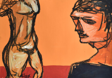 图画 标题为“Nude (object number…” 由Roman Lasa, 原创艺术品, 粉彩