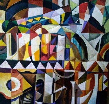 Painting titled "Sem título 344" by Policarpo Ribeiro, Original Artwork, Oil